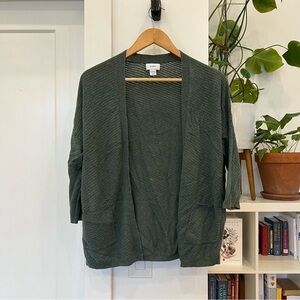 Women's Green Cardigan Sweater